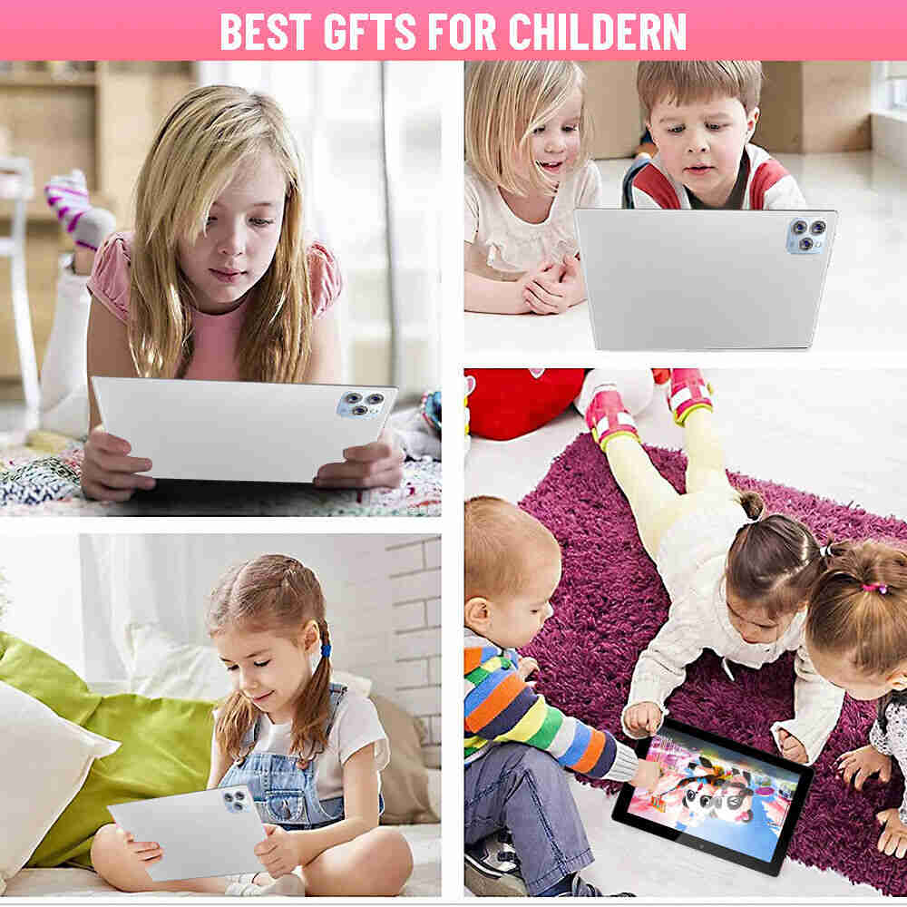 10-inch Kids Tablet with Android 12.0, Parental Control, Bluetooth, WiFi, and Dual Camera