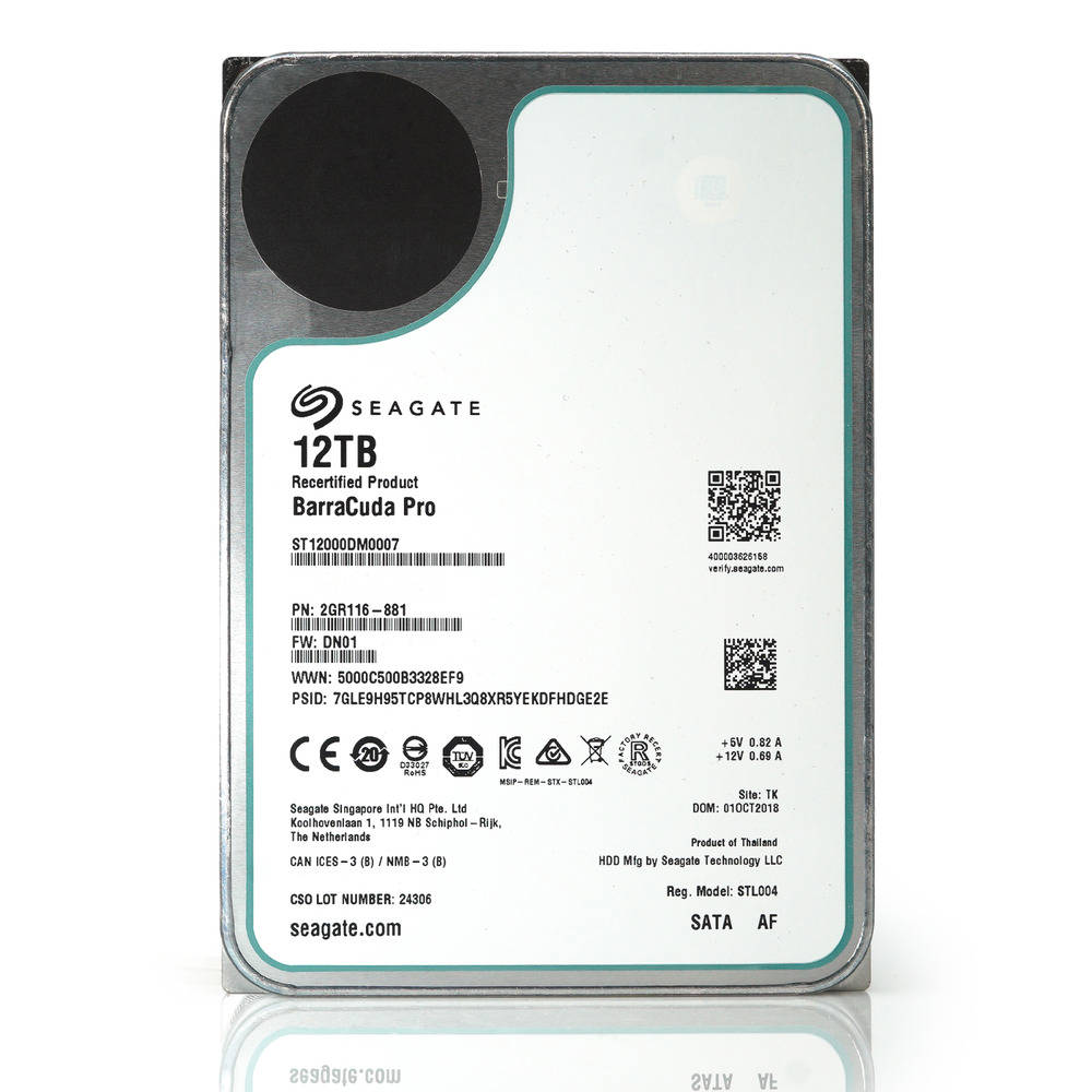 Seagate BarraCuda Pro 12TB SATA 6Gb/s 3.5 Internal PC HDD (ST12000DM0007)