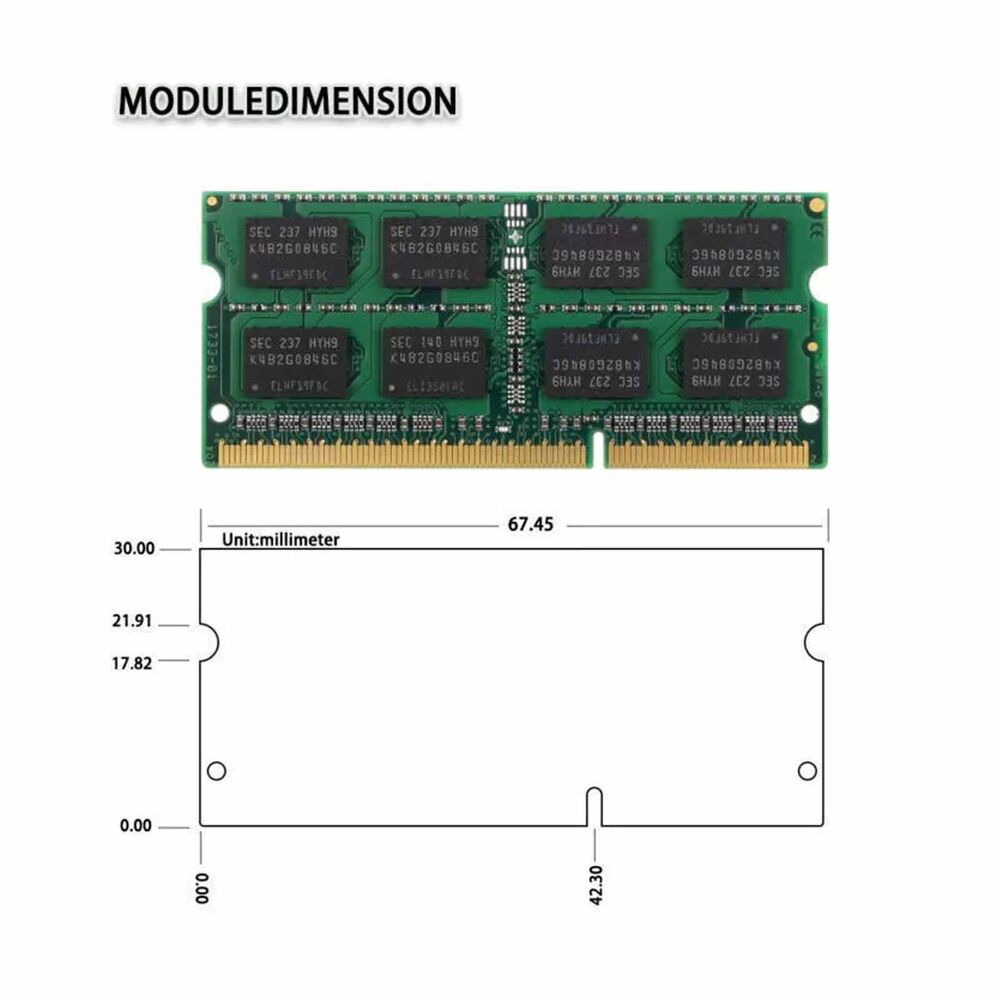 Samsung DDR2 8GB (2×4GB) PC2-6400 800 MHz Laptop SO-DIMM Memory RAM 200Pin