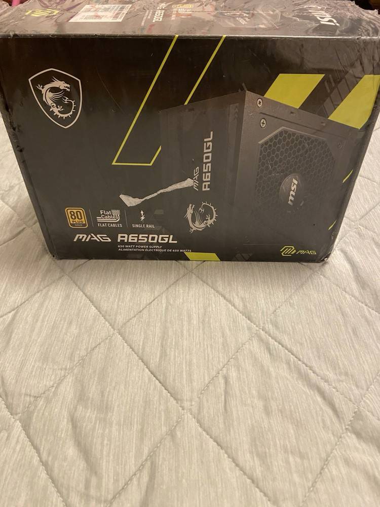MSI MAG A650GL Modular Gaming Power Supply 80 Plus Gold Certified 650W