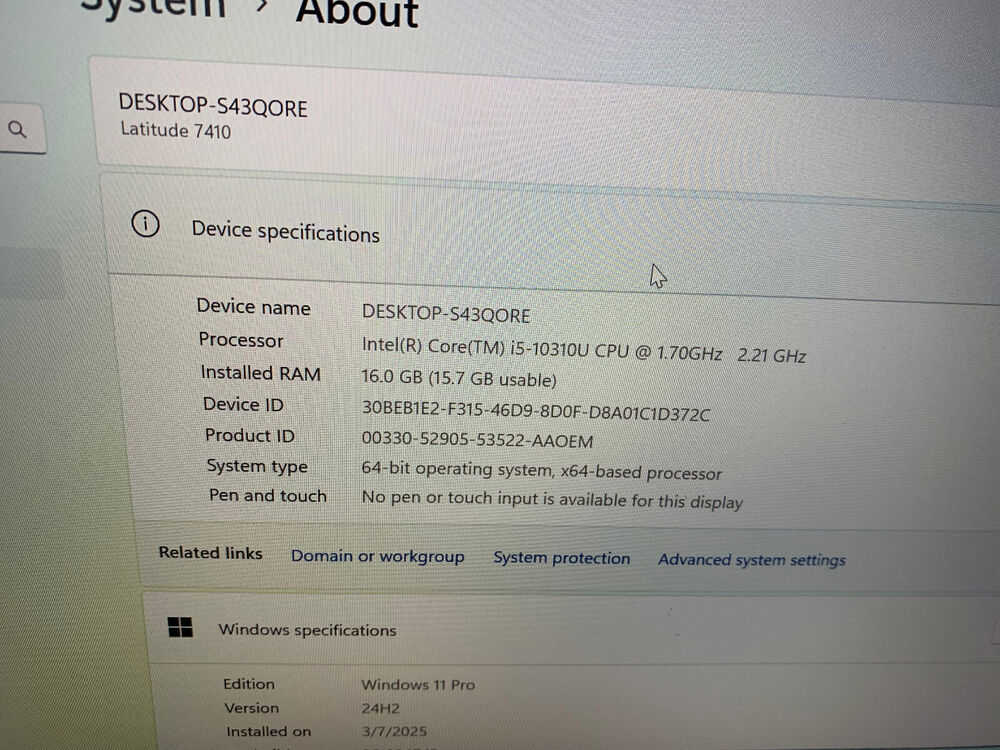 Dell Latitude 7410 Laptop | Intel Core i5-10310U | 16GB RAM | 512GB SSD | Face & Touch ID