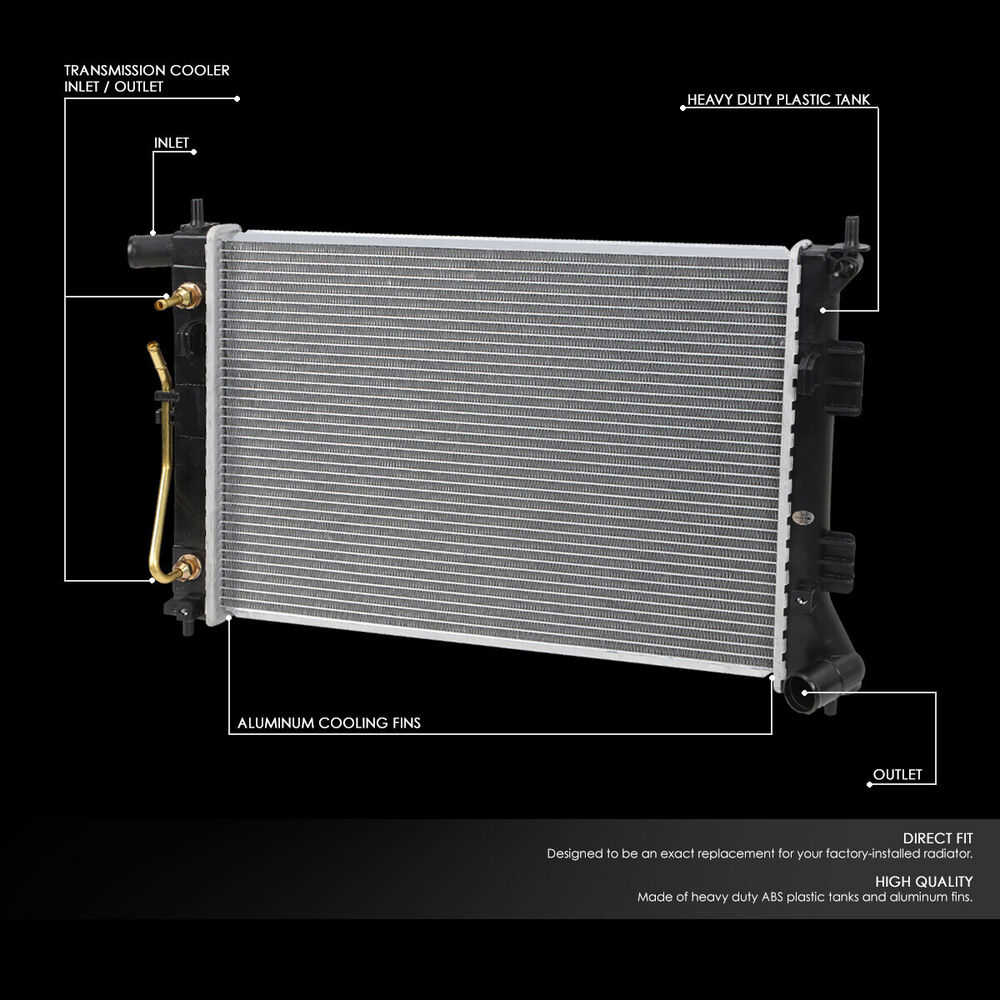 Factory Style Aluminum Core Radiator for 2011-2013 Elantra Coupe AT MT