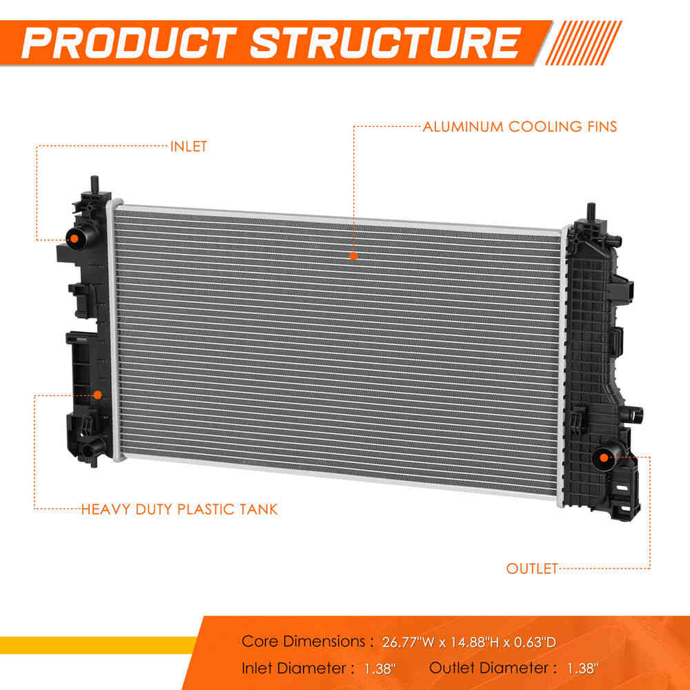 Aluminum Core OE Style Radiator for 20-25 Trailblazer Encore GX 1.3L DPI-13909