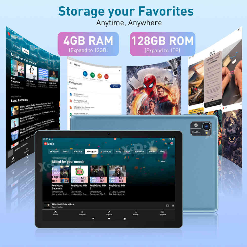 11 inch Ultra-thin Tablet PC with 5G, HD Display, 16GB+256GB, 8000mAh Battery, Android14, Dual WiFi