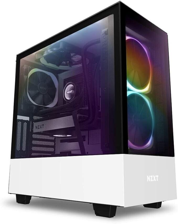 NZXT H510 Elite - CA-H510E-W1 Premium Mid-Tower ATX Gaming Case - White