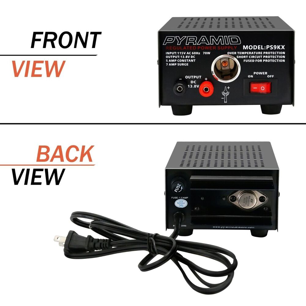 Pyramid 5A Power Supply with Cigarette Lighter Plug PS9KX