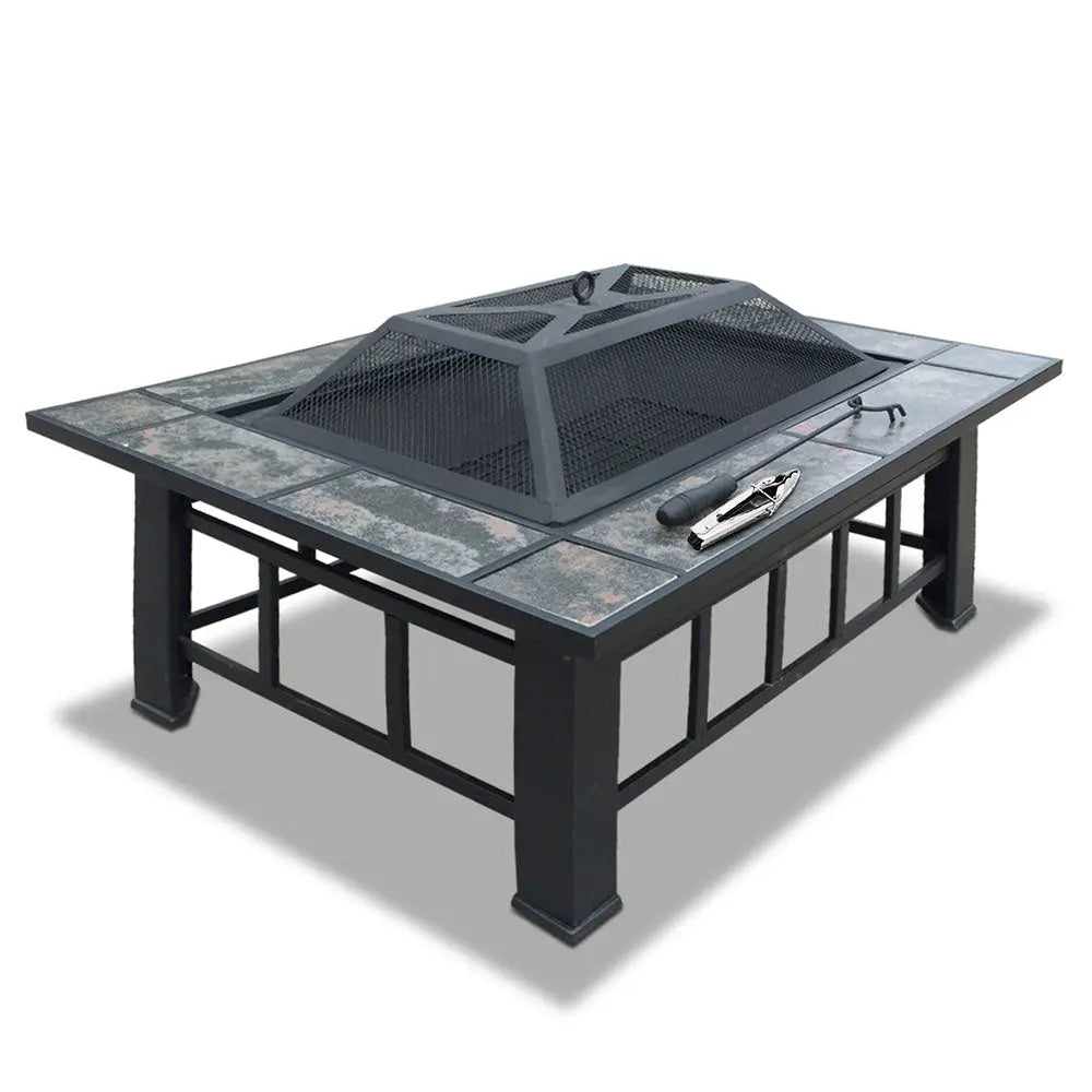 Multi-functional Outdoor Fire Pit BBQ Grill Table for Garden and Camping
