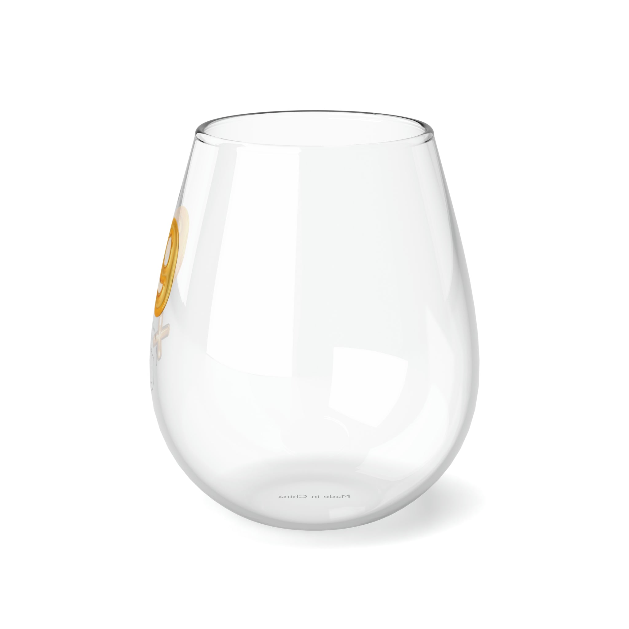 70th Birthday Stemless Wine Glass - Funny Gift with Middle Finger Design