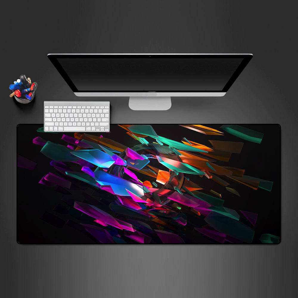 Ring Shards Design Gaming Mouse Pad - M-XXL Size, Non-Slip Rubber Base