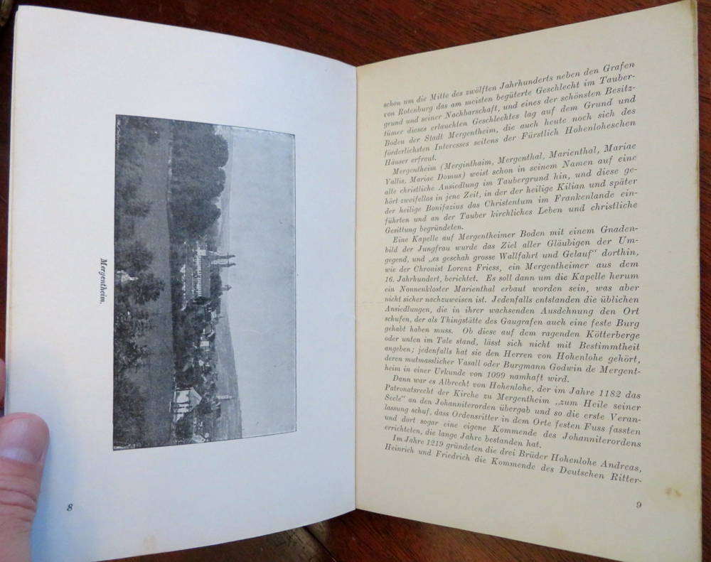 Mergentheim Württemberg Germany 1911 Illustrated Guide Book & Local History