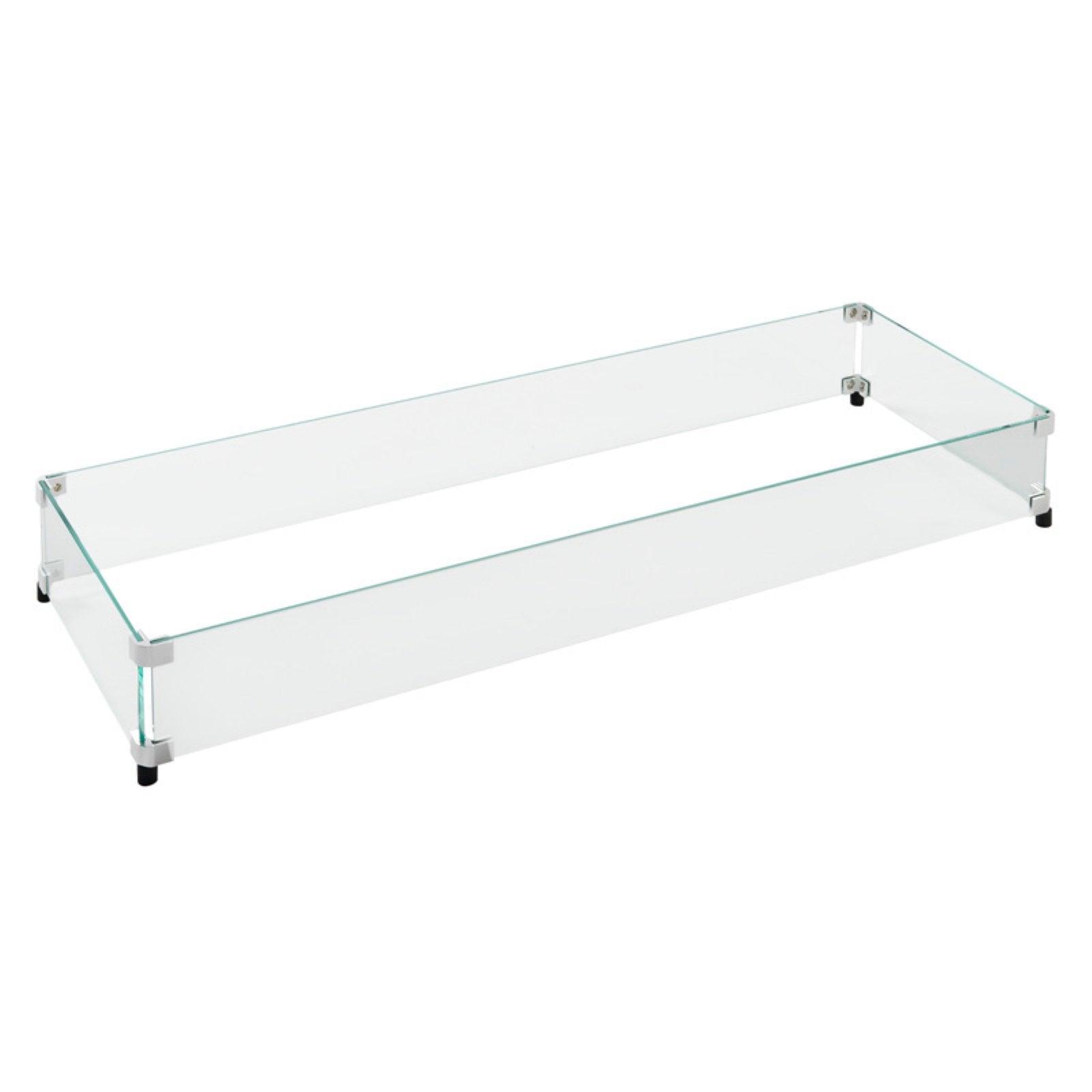 Outdoor GreatRoom Rectangle Fire Pit Glass Guard