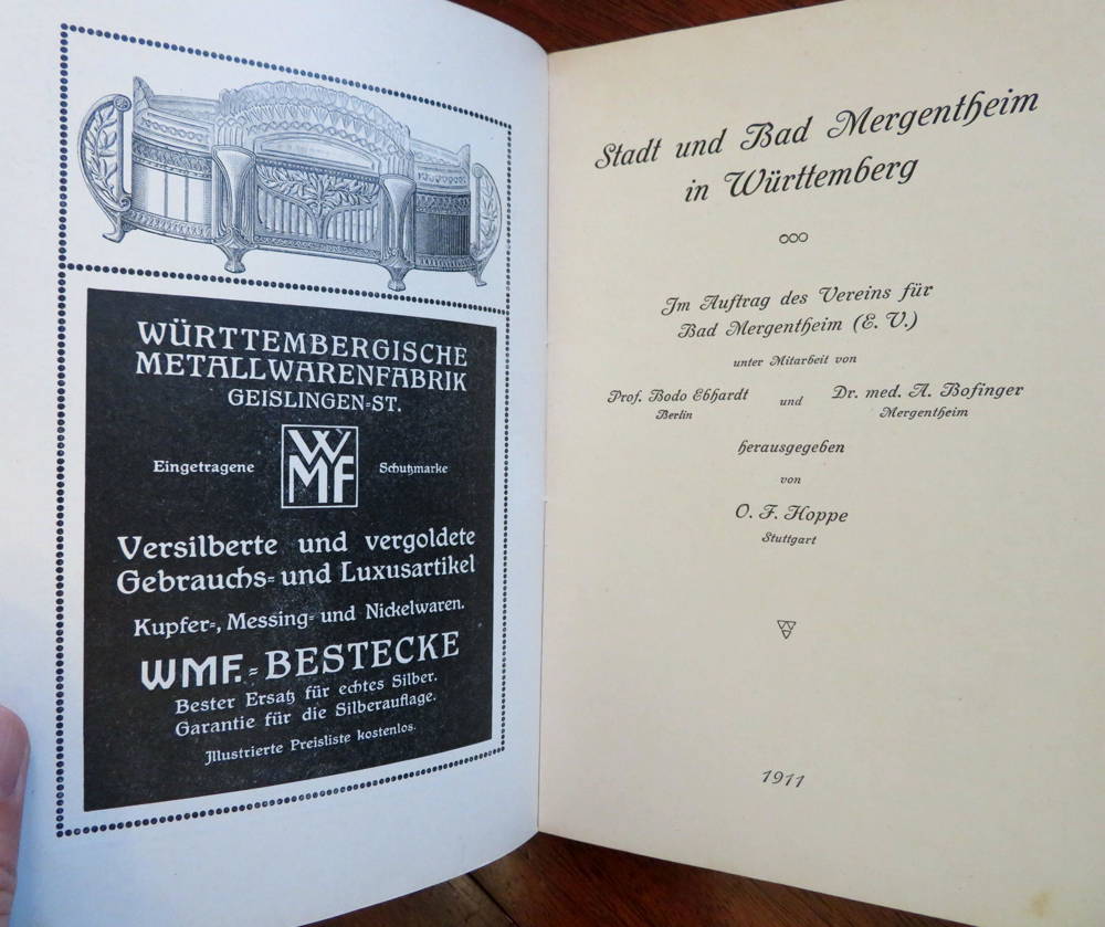 Mergentheim Württemberg Germany 1911 Illustrated Guide Book & Local History
